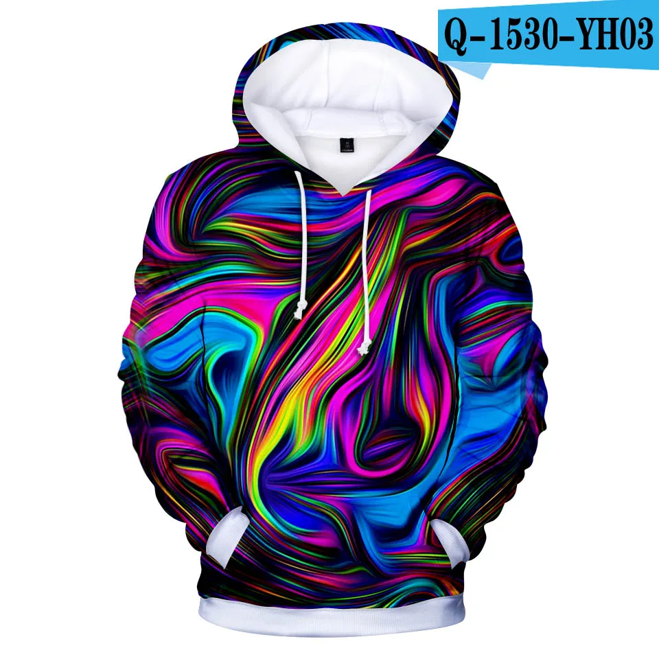 Толстовки в стиле хип-хоп с 3D-принтом для мужчин/мужчин, цветная психоделическая 3D Толстовка, Мужская популярная зимняя одежда - Цвет: 3D