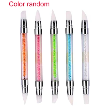 

5pcs Manicure Tools Nail Art Rhinestone Handle Tips Decoration Professional Home Salon Dotting Pen Drill Point 2 Way Picker