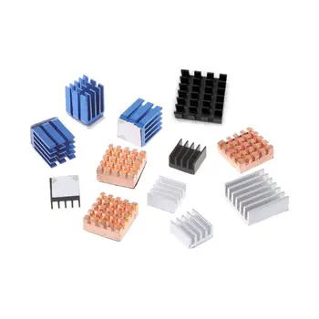 

12 Pcs/Set Heat Sink Aluminum Copper Radiator Cooler Kit For Raspberry Pi 2 / 3
