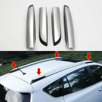 

4PCS Luggage rack cover Roof Rack Rail End Cover Shell Travel Luggage For Toyota RAV4 XA40