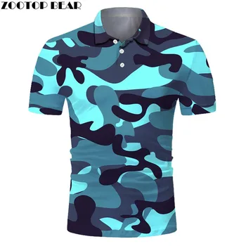

3D Printed Polo Shirt Camouflage Men's Wear Summer Short Sleeve Polo Shirt Man Streetwear New Fashion Slim Tops Tee ZOOTOP BEAR