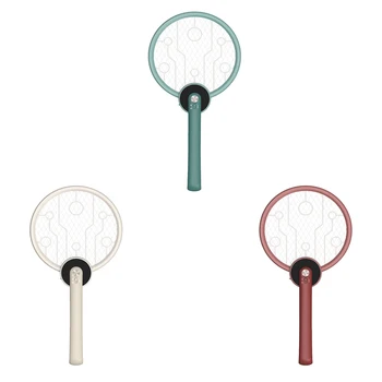 

Mosquito Swatter Killer Led Light Tennis Bat Hand-Held Racket Rechargeable Electric Fly Insect Racket Zapper Killer Home