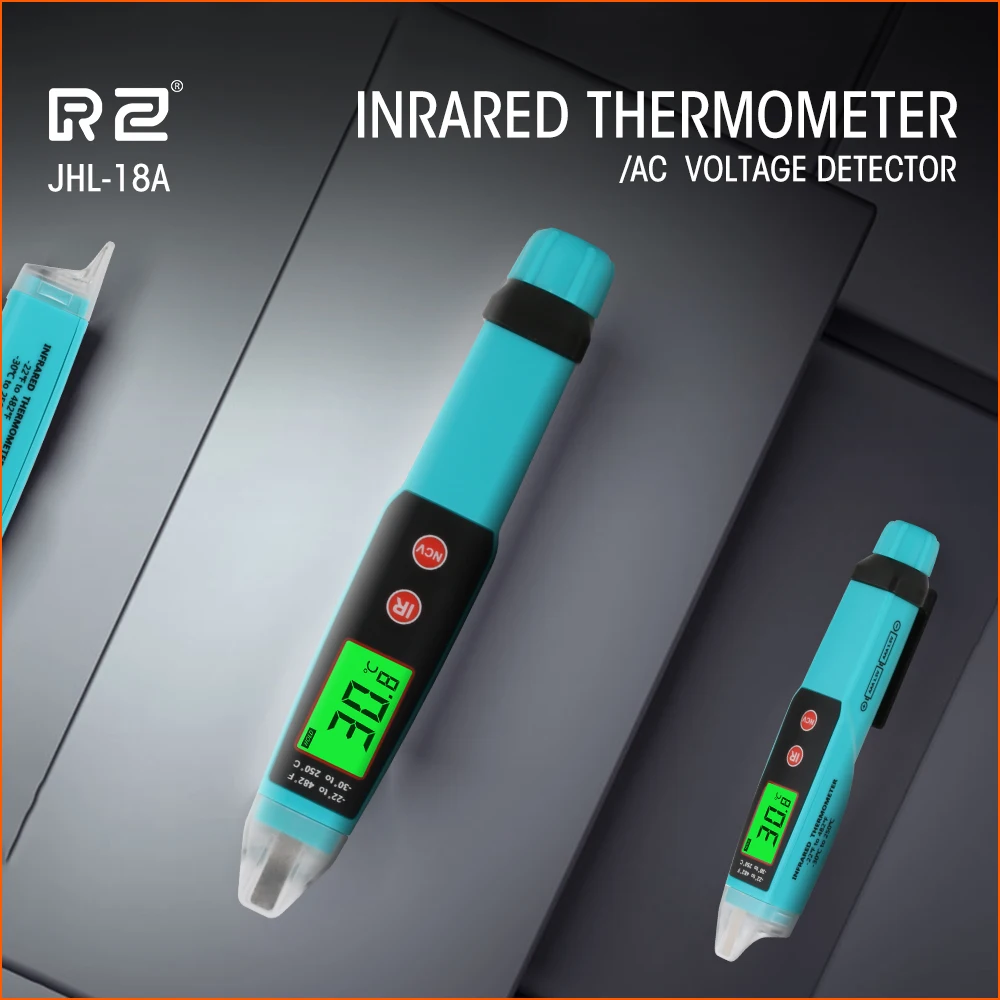 

RZ Digital Non-Contact Thermometer AC Voltage Detector Flir Infrared Thermometer Voltage Pen Type Handheld Induction Voltage