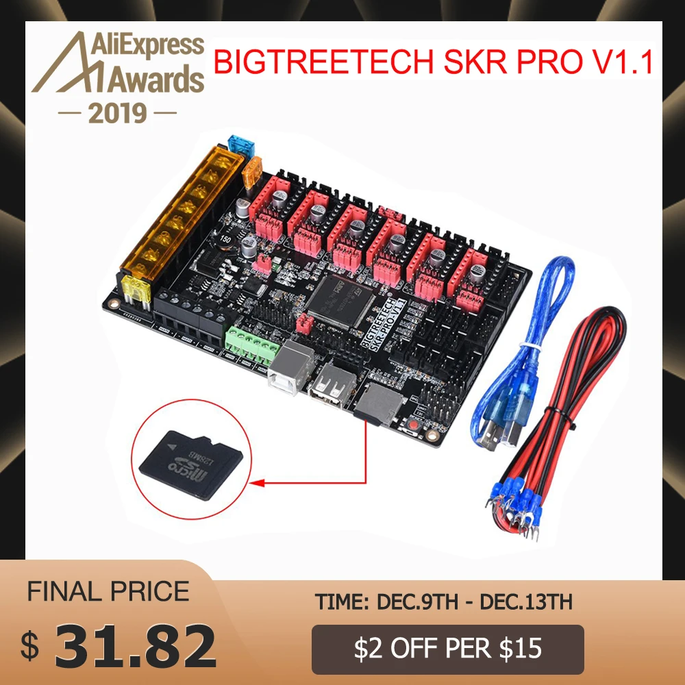 BIGTREETECH SKR PRO V1.1 плата управления 32 бит VS MKS GEN L SKR Ramps 1,6+ TMC2209 TMC2208 TMC2130 для Ender 3 Pro части 3d принтера