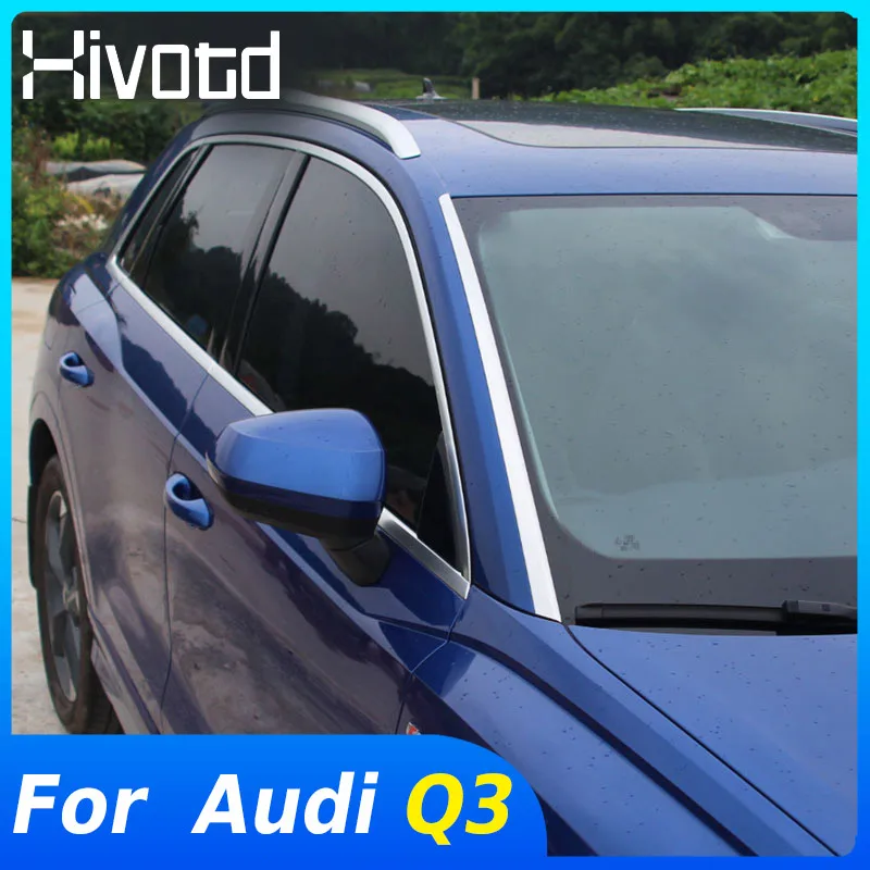 Hivotd Für Audi Q3 2020 2019 Zubehör Auto Front Fenster Windschutzscheibe Dekoration Streifen Pailletten Trim Außen Änderung Styling