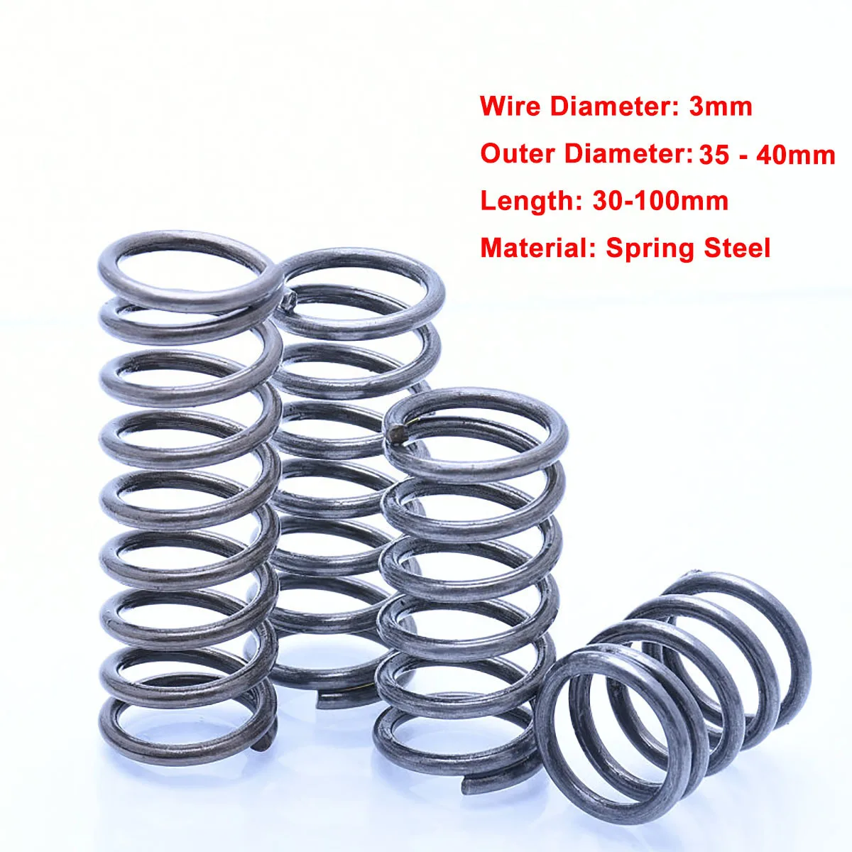 1.2Mm filo diam. 15mm Dia esterno 30mm lunghezzamolle compressione nero