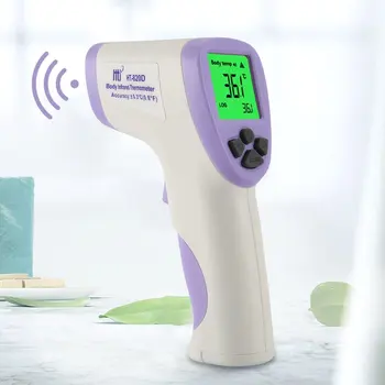 

Hti HT-820D Handheld Infrared Thermometer High Precision Portable Thermometer Non-Contact Body Infrared Thermometer