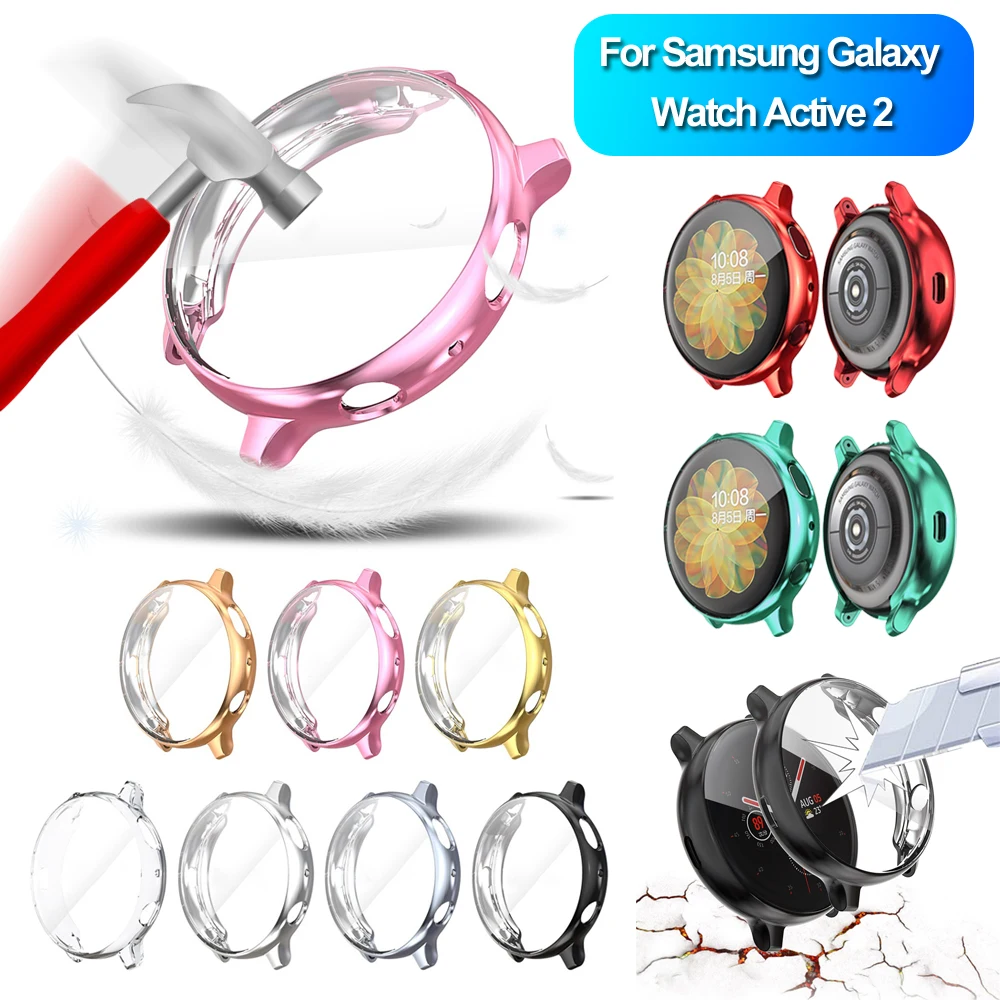 Тонкая Защитная пленка для экрана Samsung Galaxy Watch Active 2 40 44 мм гальваническая рамка