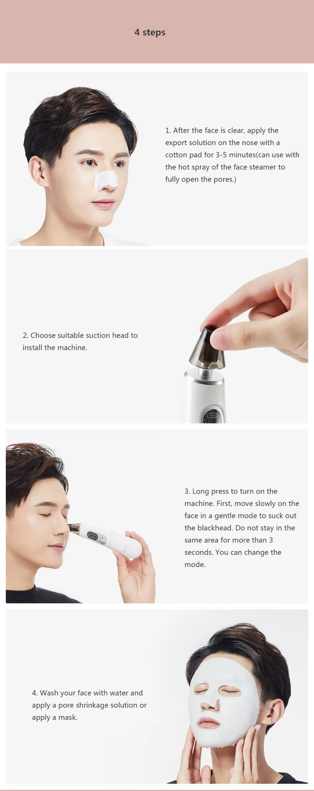 Xiaomi Youpin Wellskins Electric Blackhead Cleaner Deep Pore Cleanser Acne Pimple Removal Vacuum