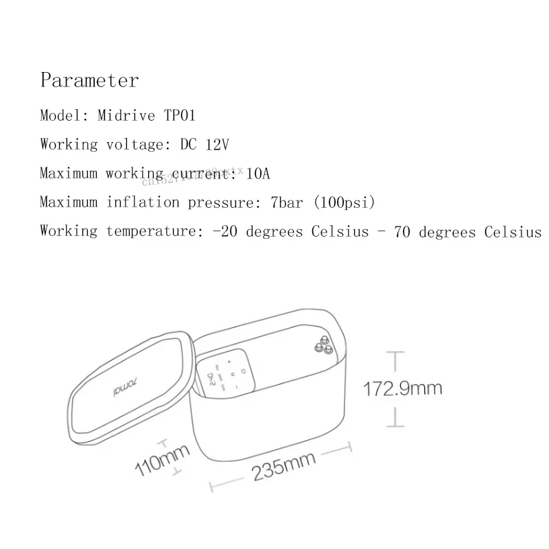 Xiaomi Mijia Oringal 70mai воздушный компрессор 12V 70 MAI переносной электрический автомобильный воздушный насос металлический ящик мини-насос для накачивания шин авто шины насос