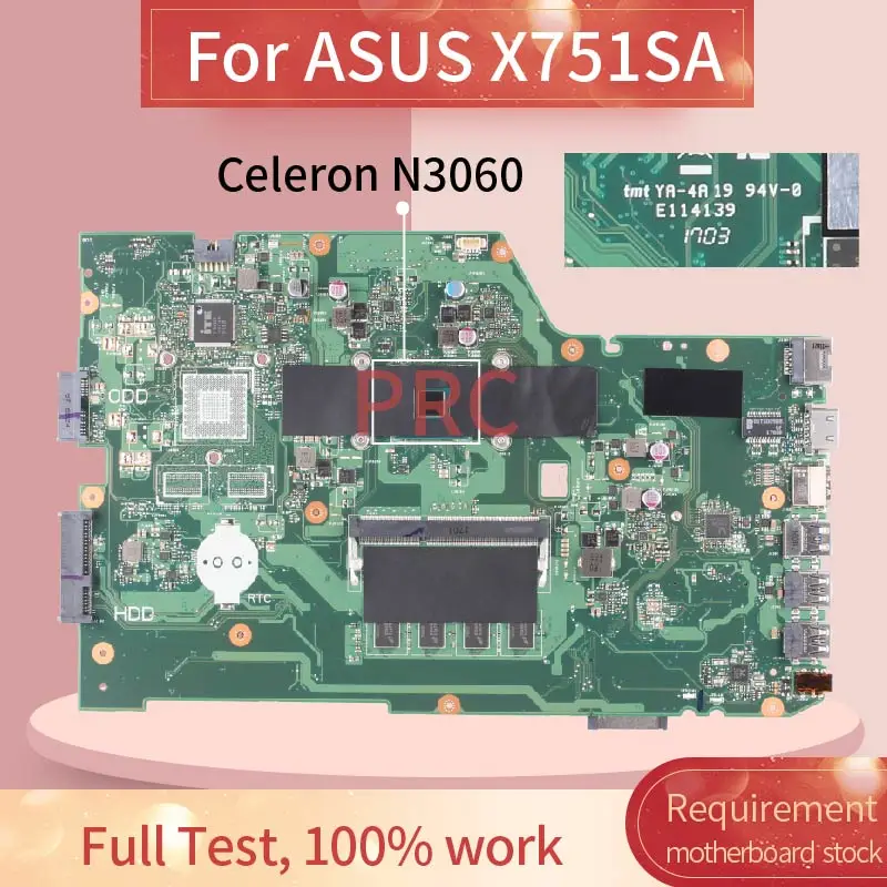 REV.2.0 для ASUS X751SA Celeron N3060 материнская плата ноутбука SR2KN DDR3 | Компьютеры и офис