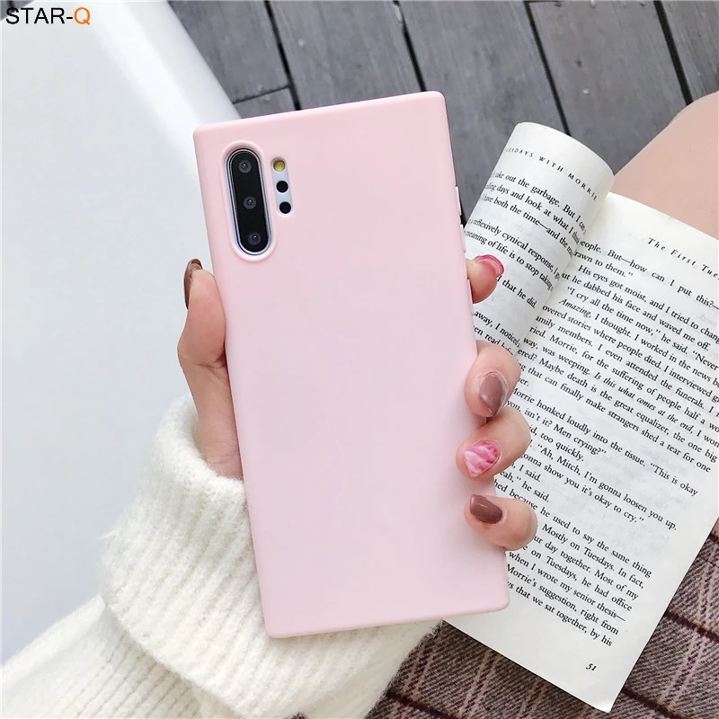 Candy Color Matte Silicone Phone Case For Samsung Galaxy Note 20 Ultra Note 10 Plus Lite 9 8 S10 Ultra-thin Tpu Back Cover cute phone cases for samsung  Cases For Samsung