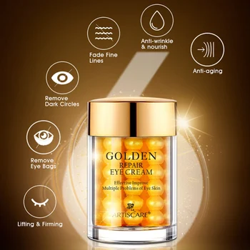 

24K Golden Eye Cream Anti-Aging Remove Dark Circles Pouches Fine Lines Lower Eyelid Firming Gel Eyes Skin Care Supply