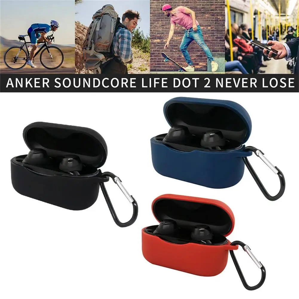 Silicone Cover Protective Case Full Shell For Anker -Soundcore Life Dot 2 Earphone Accessories | Электроника