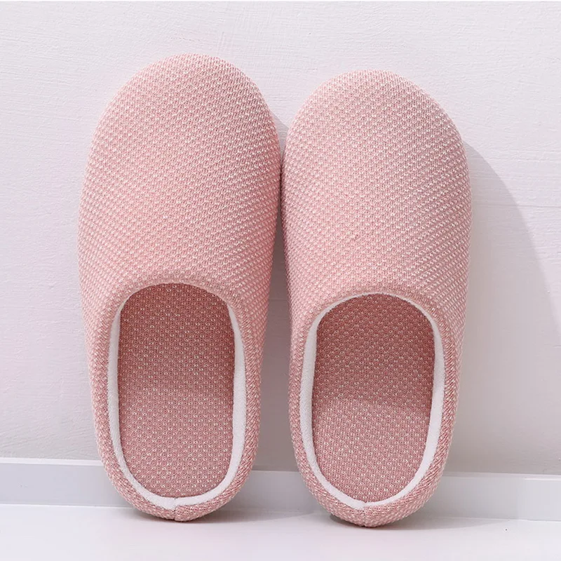 

PUIMENTIUA Slipper women Bottom Soft Home Slippers Warm Cotton Shoes Women Indoor Slippers Slip-On Shoes for Bedroom House Plush