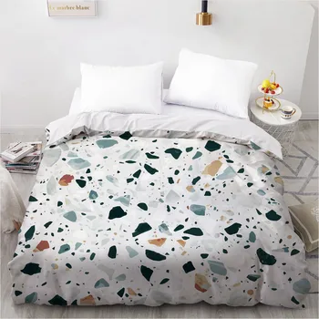 

3D Printed Custom Design Duvet Cover Quilt Comforter Blanket Case Covers Bedding Set Bed Linen Marbling Geometry Home Textile