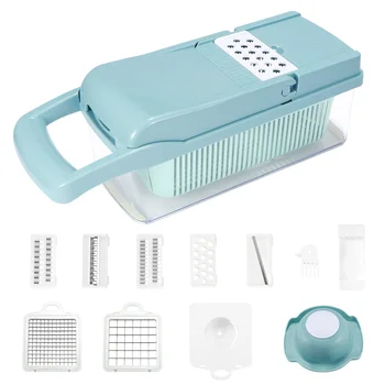 

Manual Vegetable Cutter Slicer 7 in 1 Kitchen Accessories Multifunctional Round Mandoline Slicer Potato Cheese Kitchen Gadgets