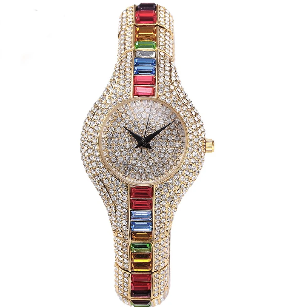 

2020 Luxury Brand Diamond-studded Women's Fashion Ladies Waterproof Quartz Watch Stainless Steel Bracelet Clock Eloj Mujer
