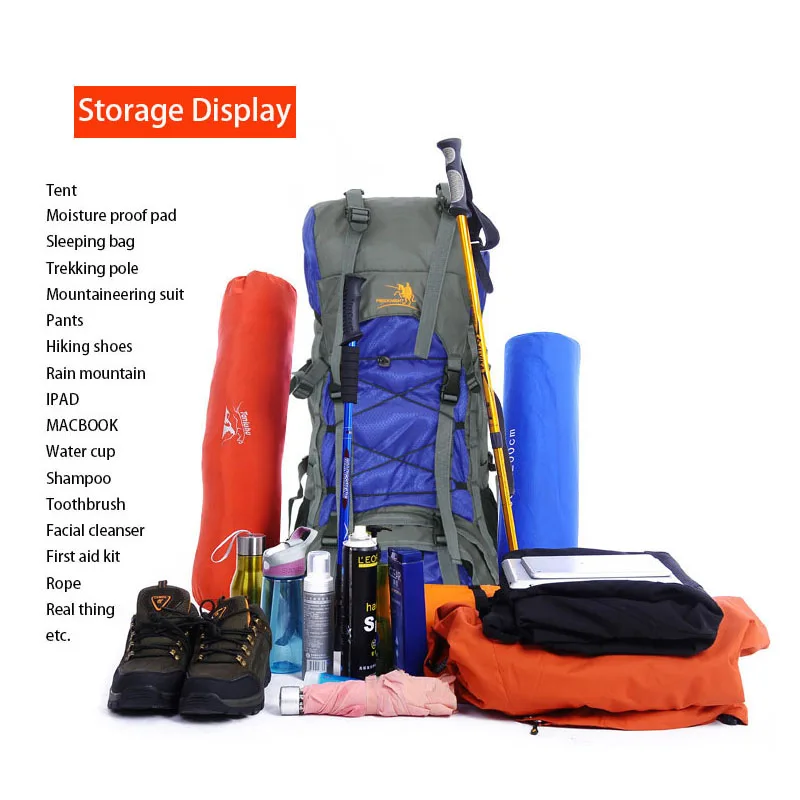 60l походные рюкзаки тактическая Сумка военный кемпинг большой емкости путешествия открытый рюкзак тактическая сумка на ремне