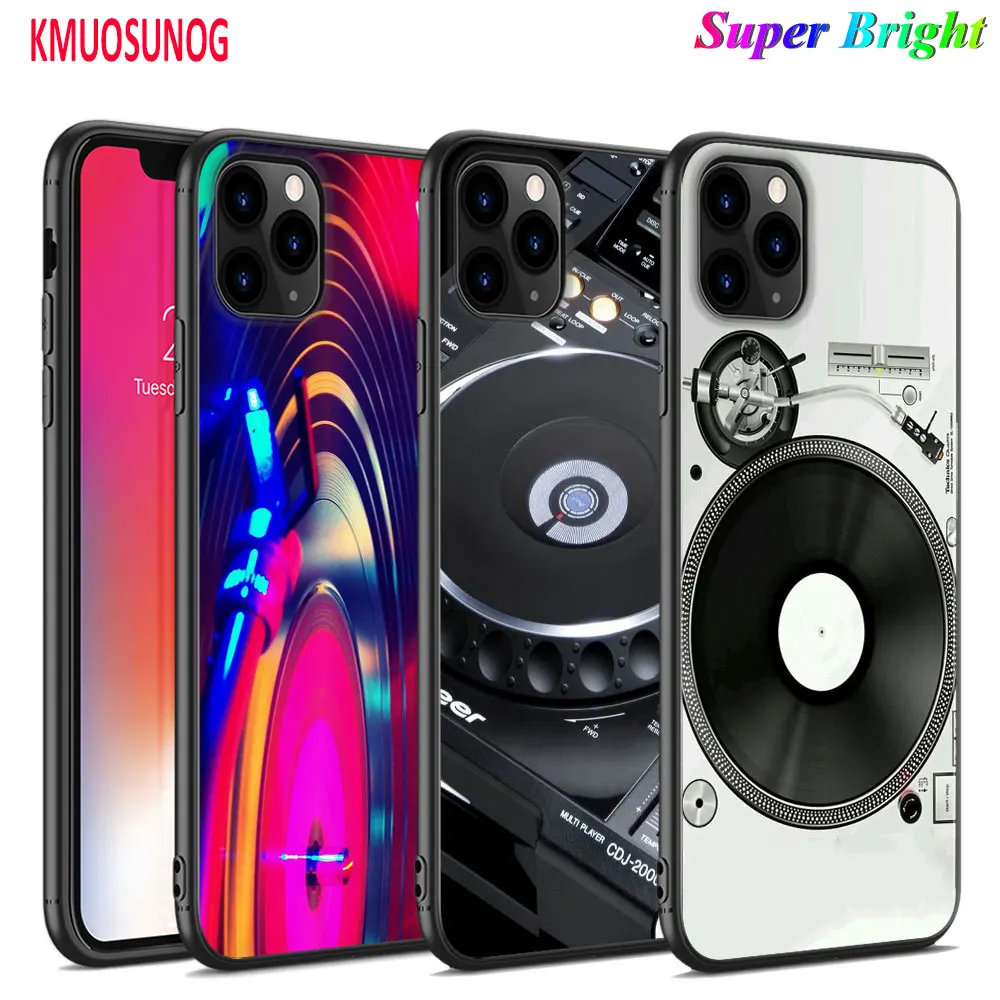 Черный силиконовый чехол Dj плеер для iPhone 11 11Pro XS MAX XR X 8 7 6S 6 Plus|Бамперы| |