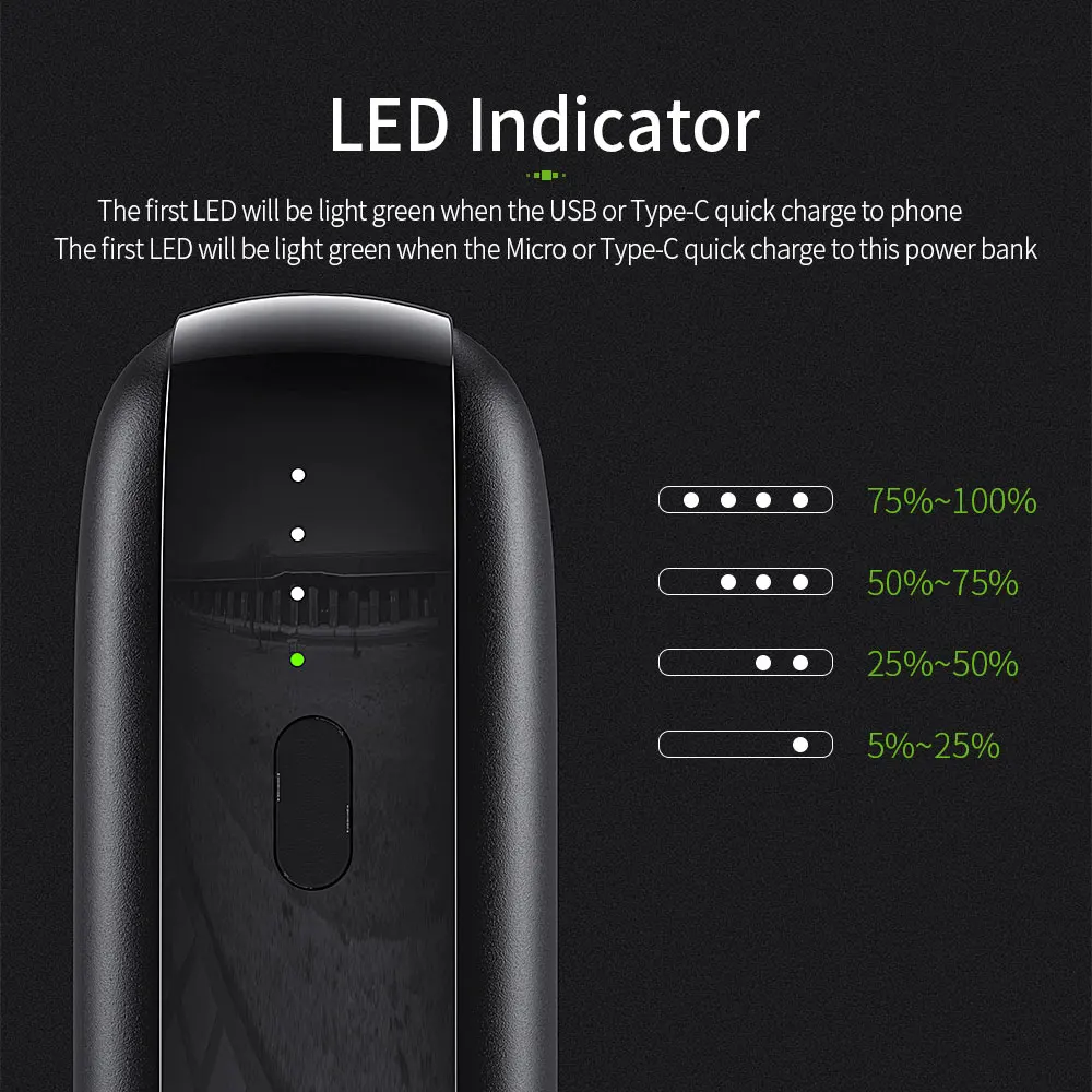 Essager 10000 мАч mi ni power Bank 10000 Быстрая зарядка 3,0 маленький внешний аккумулятор для Xiaomi mi USB C PD портативное Внешнее зарядное устройство