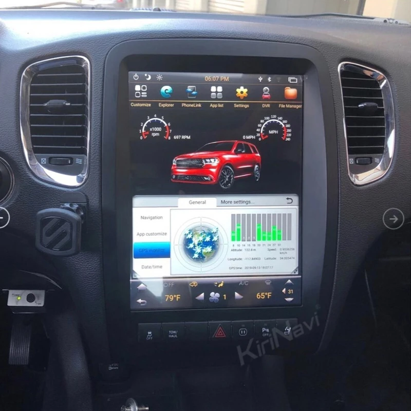 KiriNavi 12 1 &quotвертикальный экран Tesla стиль Din Android 9 0 авто радио для Dodge Durango
