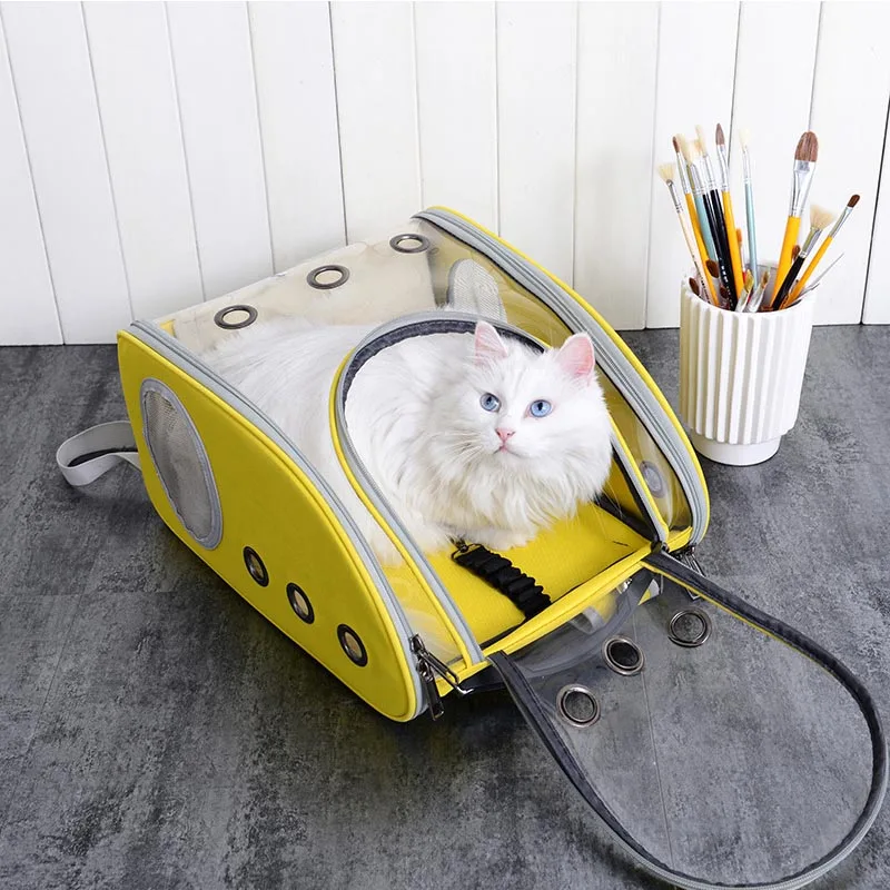 

Foldable Breathable Dog Pet Carrier Bag Outdoor Portable Cats Handbag Nylon+PVC Astronaut Capsule Cat Travel Backpack Pet Stuff