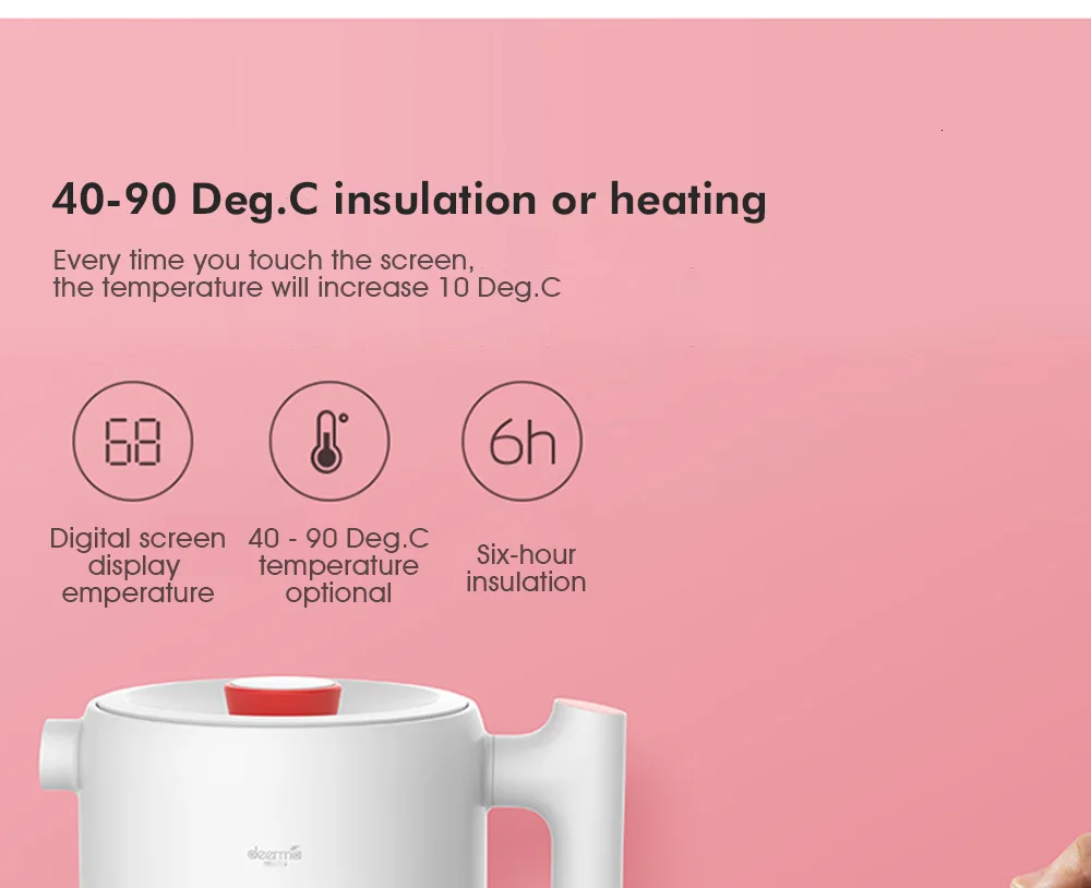 Xiaomi Deerma Dh206 0.6l складной электрический чайник порт воды чайник ручной Электрический автоматическое отключение защиты Chalet