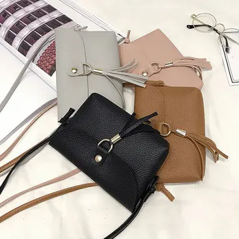 

Summer fashion retro handbag lady fringed sweet shoulder bag fashion durable mini shoulder bag hasp design soft high quality