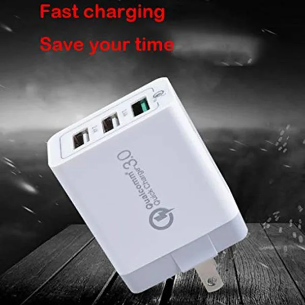 FFYY-QC3.0 Мульти USB настенное Зарядное устройство-Портативный USB настенное Зарядное устройство с 3 портами(стандарт Порты и разъёмы имеет складную вилку совместим с iPhone/8/7/6 samsung S8/S7