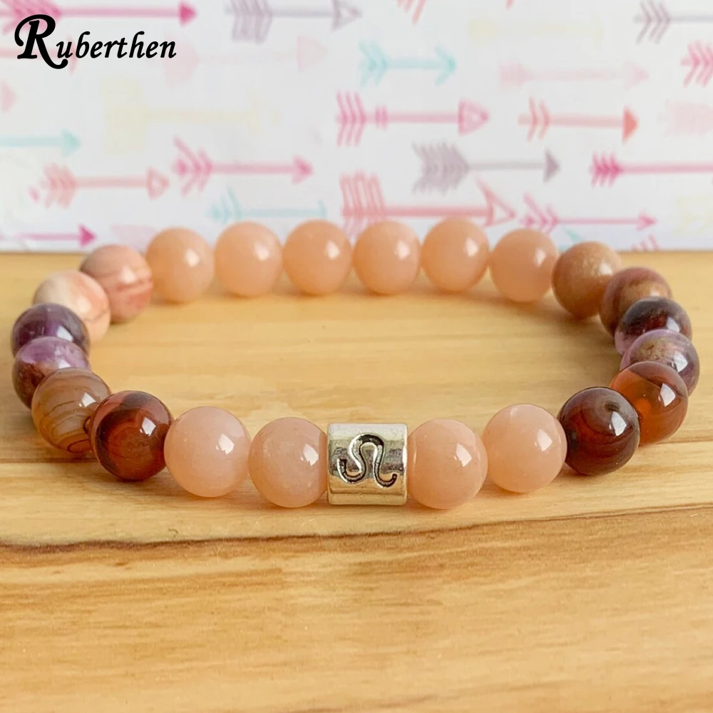 

Новый дизайн от Ruberthen, браслет со знаком зодиака, браслет с солнечным камнем класса AAA