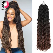 

INS FACING Goddess Faux locs Crochet Braids Hair 24 Inch Gypsy Locs Synthetic Hair Extensions Afro Kinky Soft Dread Dreadlocks