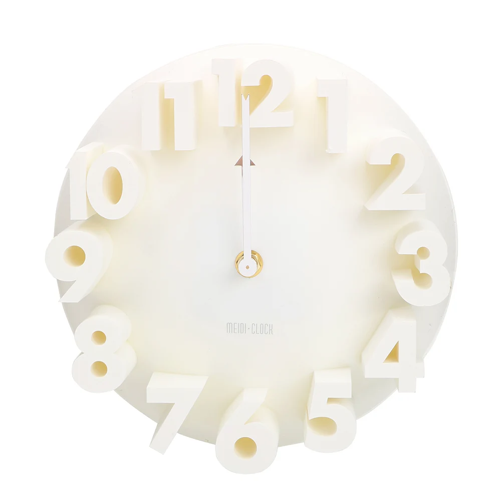 NICEYARD украшение дома современный дизайн художественная декоративная стена часы модные 3D настенные часы купольные круглые цифровые часы креативные - Цвет: Белый