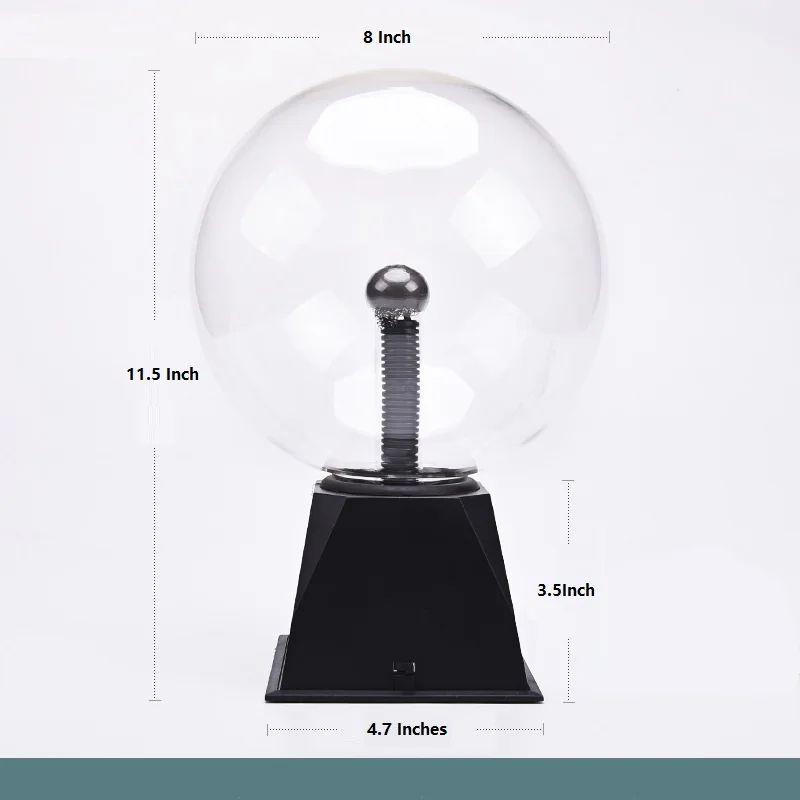 Red Light 8 Inch Фантастический магический плазменный шар для дома, ночная комната, украшение, сенсорная звуковая настольная лампа, сфера, светящийся Глобус " 4" " 8" 5" - Цвет: Red Light 8 Inch