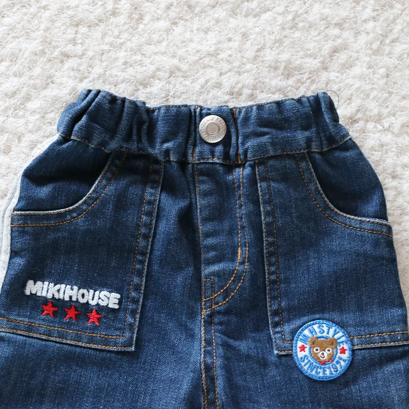 

2018 New Style Spring Childrenswear Joint Jeans Children Japanese-style Roll Angle Trousers