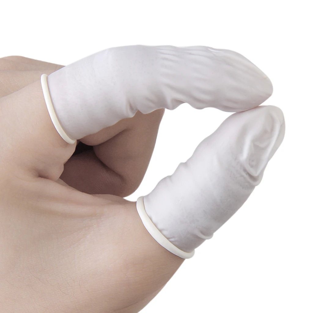 230pcs Disposable Power Free Latex Finger Cots Tips Glove Protector for Nail Art Medium Tattoo Supplies 