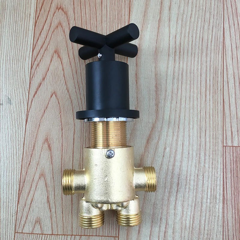 MTTUZK Solid Brass Mixing Valve Tap For Bathtub Faucet  Hot and Cold Mixer Matte Black  Bathroom Faucet Accessories 6