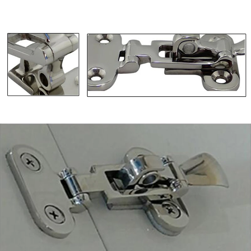 

Yacht Boat Deck Lock Hasp Swivel 316 Steel Lockable Latch Fastener Anti-Rattle Yacht Hardware Clamp Corrosion Resistance