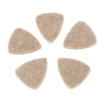 

5 Pcs Soft Hard Ukulele Wool Felt Picks Mandolin Guitar Plectrums