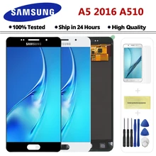 Тесты A510 ЖК-дисплей для samsung Galaxy A5 A510F A510M A510FD A5100 A510Y ЖК-дисплей Дисплей кодирующий преобразователь сенсорного экрана в сборе