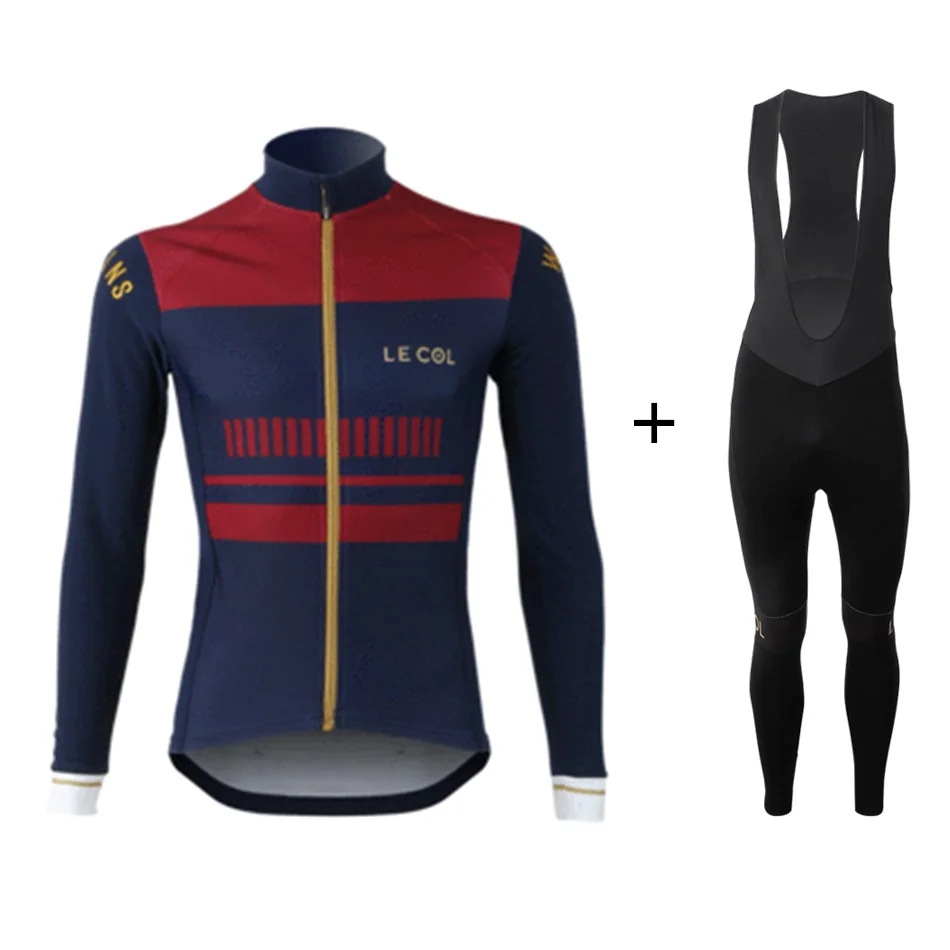 

Le col Pro Aqua Zero Long Sleeve Jersey men's cycling jersey winter thermal fleece kit maillot ciclismo winter cycling clothing