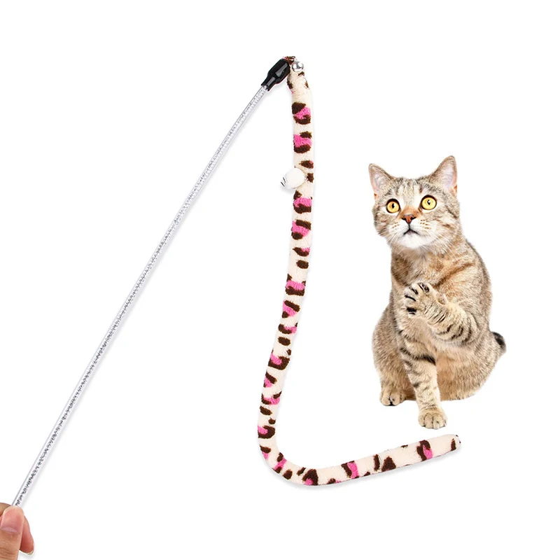 

Long cat interactive stick unzipping and relaxing bell funny and lovely cat toy suction cup mouse tease cat toy