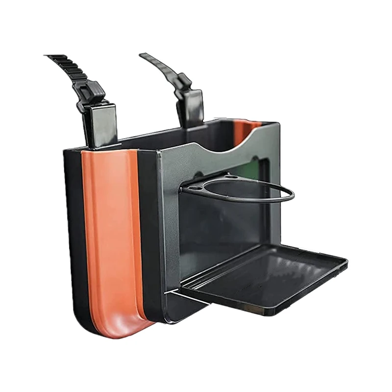 Hanging Car Trash Can Collapsible Portable Waterproof Garbage Bag With Clip And Cup Holder Tray Back Seat Organizer | Автомобили и