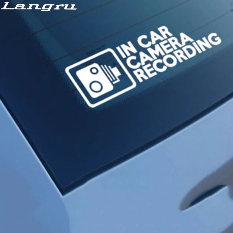 Langru 20*6.4cm In Car Camera Recording Funny Vinyl Graphics Decals Window Sticker Accessories Jdm | Автомобили и мотоциклы