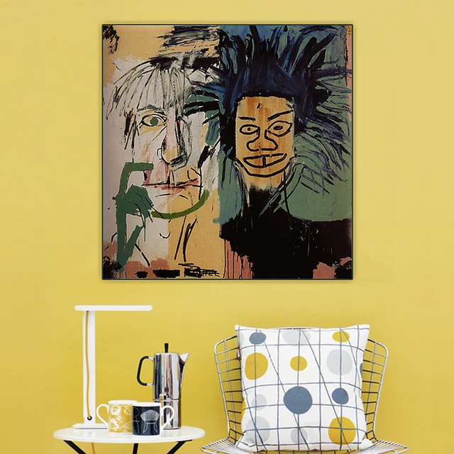 Two Heads by Jean-Michel Basquiat Printed on Canvas 2