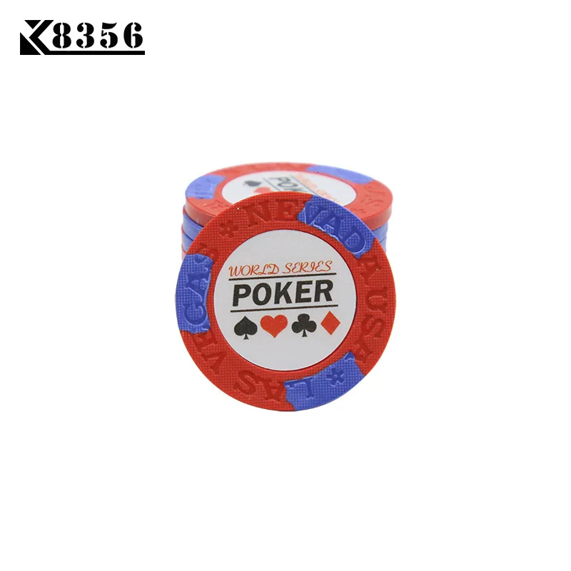 K8356 25 шт./партия двухцветная пленка глиняные чипы монеты баккарат Техасский Холдем без номинальной глины покерные игровые чипы Pokerstars 14 г