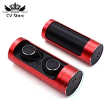 Outmix BS01 True Wireless Earbuds Bluetooth Earphones V5.0 with 360 Degrees Rotate Opening Metal Charging Case TWS Auto Pairing