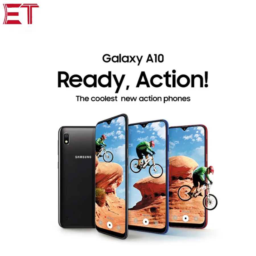 samsung Galaxy A10 A105F-DS, 2 Гб ОЗУ, 32 Гб ПЗУ, мобильный телефон, 6,2 дюймов, четыре ядра, Android 9,0, МП камера, две sim-карты, мобильный телефон