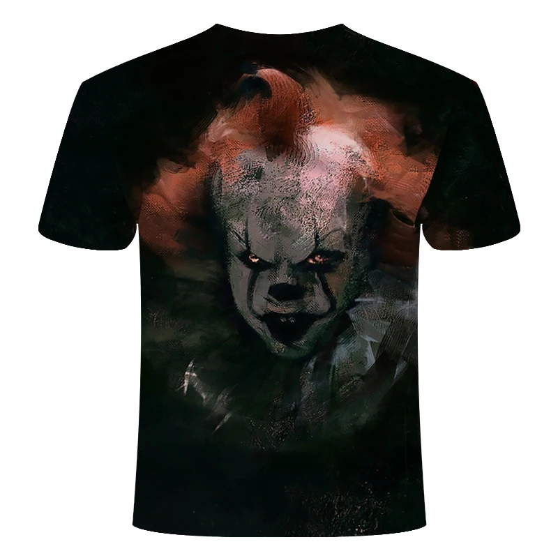Футболка с 3D принтом в виде фильма ужасов клоуна для мужчин/женщин, футболка с изображением Фредди Джейсона убийцы, персональный Топ в стиле хип-хоп