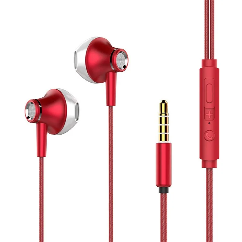 

Black Wired Headset In-ear Earbuds with Microphone for Samsung Galaxy S6 Mobile Phone 3.5mm Headset